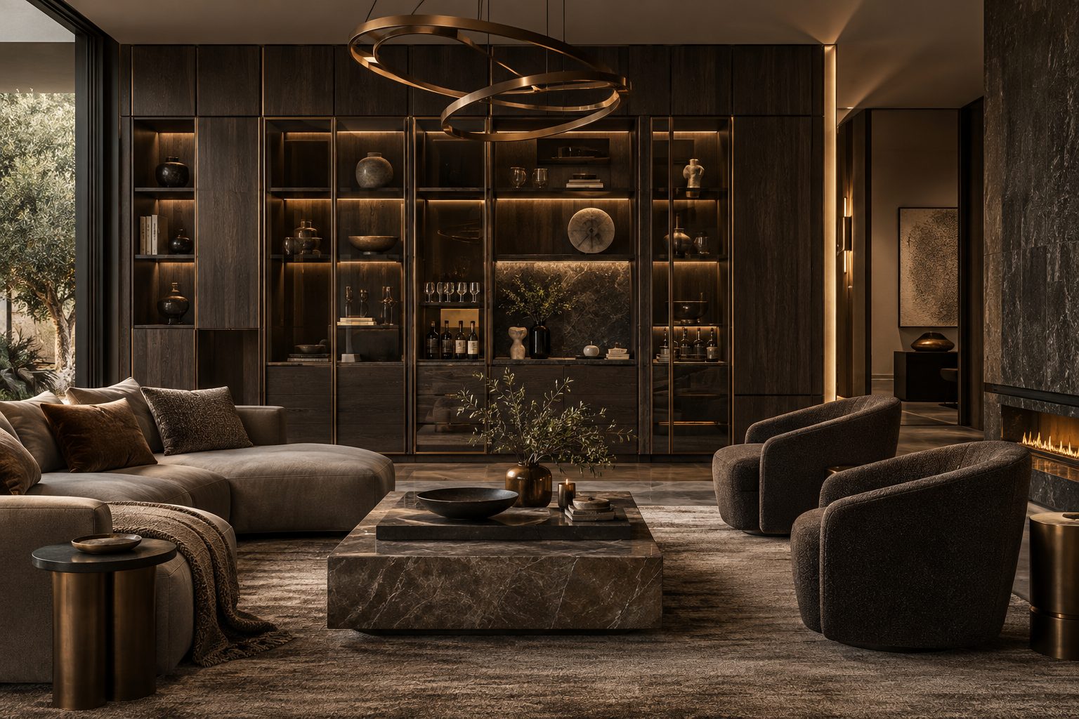 深色轻奢风 Dark modern luxury style